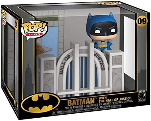 Batman with Hall of Justice 80th Anniversary Pop! Town boxed