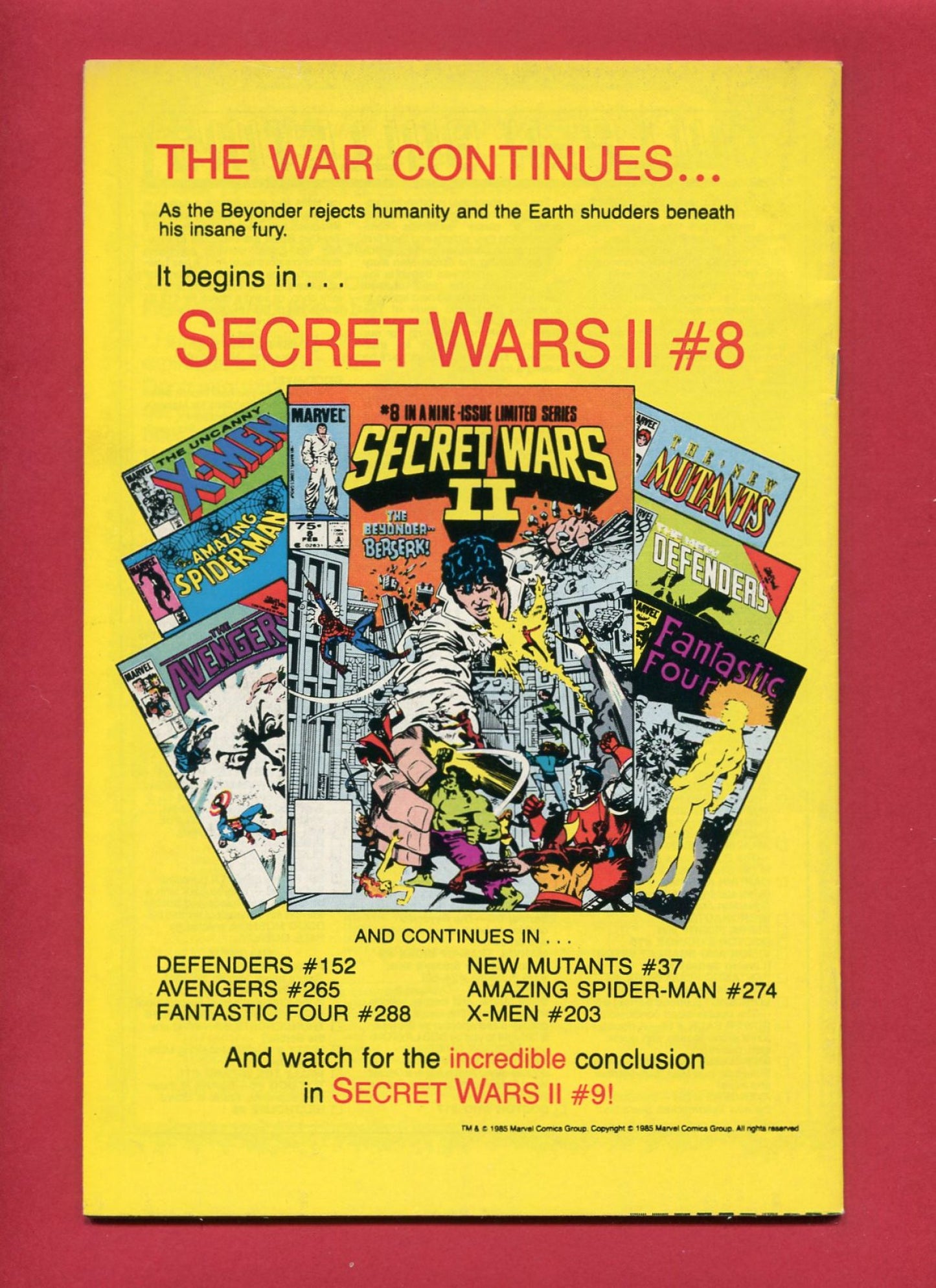 Avengers #264 (Feb 1986), 8.5 VF+