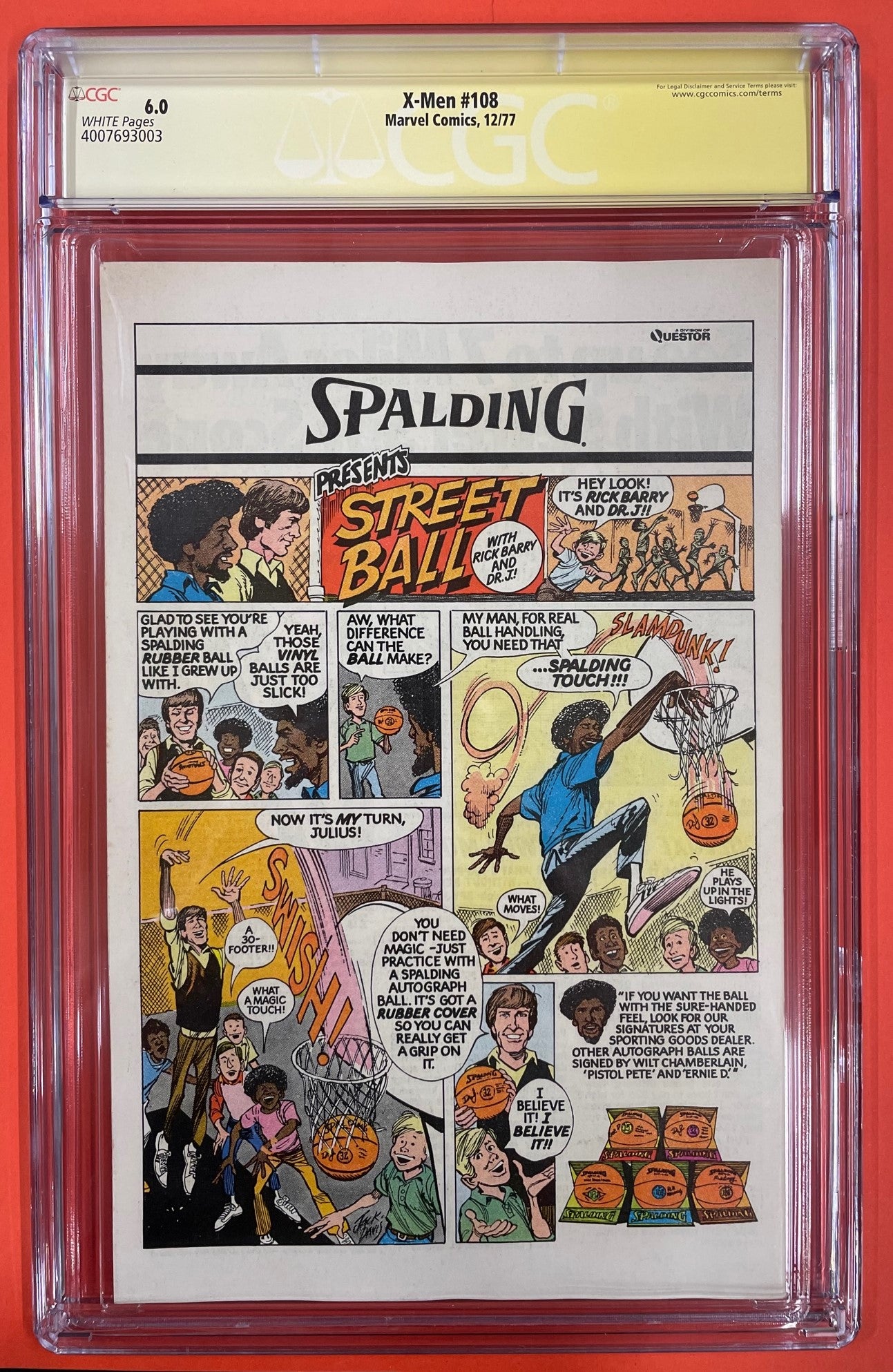 X-Men #108 (Dec 1977), 6.0 FN, CGC Signed by Terry Austin
