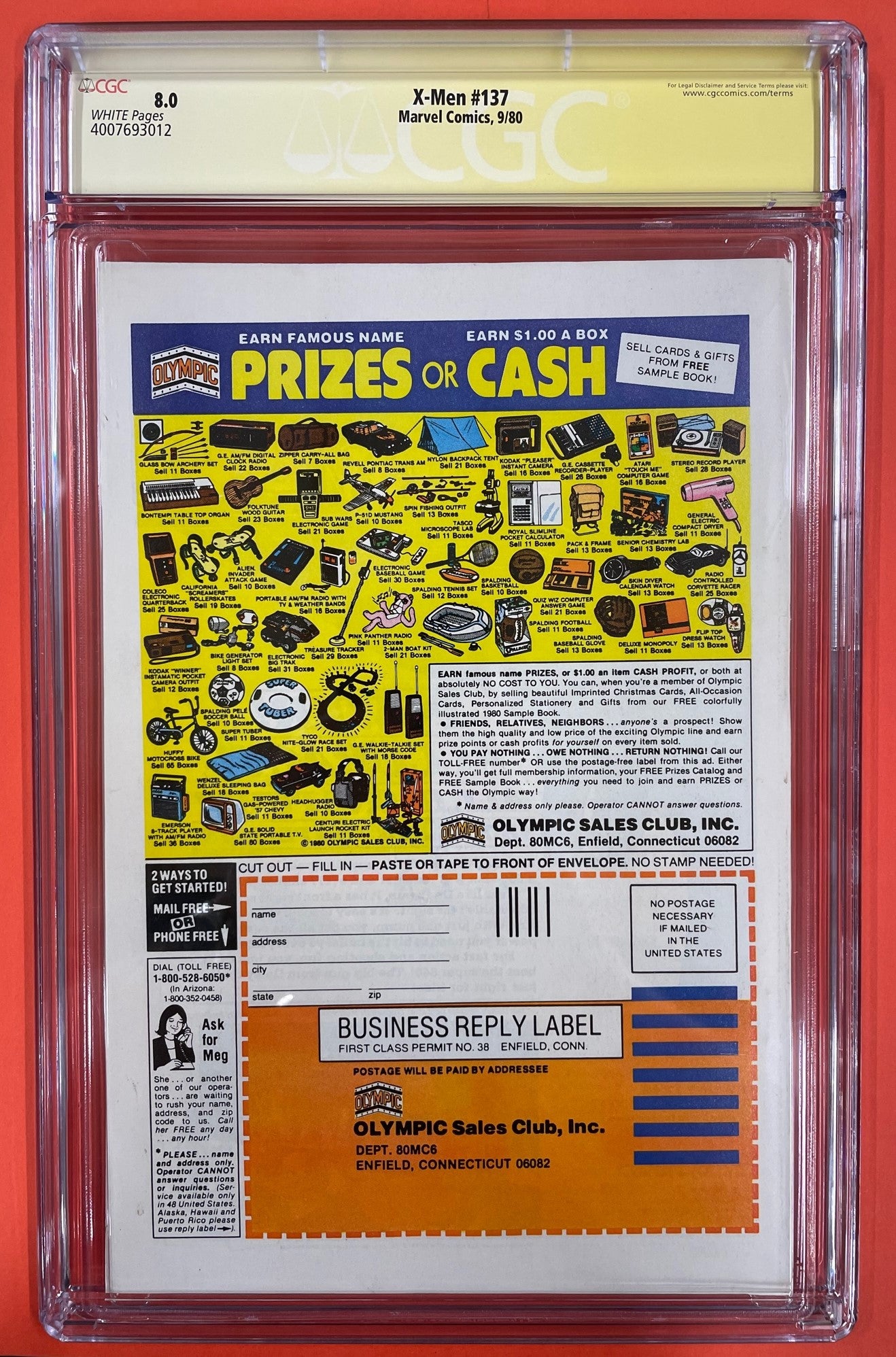 X-Men #137 (Sep 1980), 8.0 VF, CGC Signed By Terry Austin