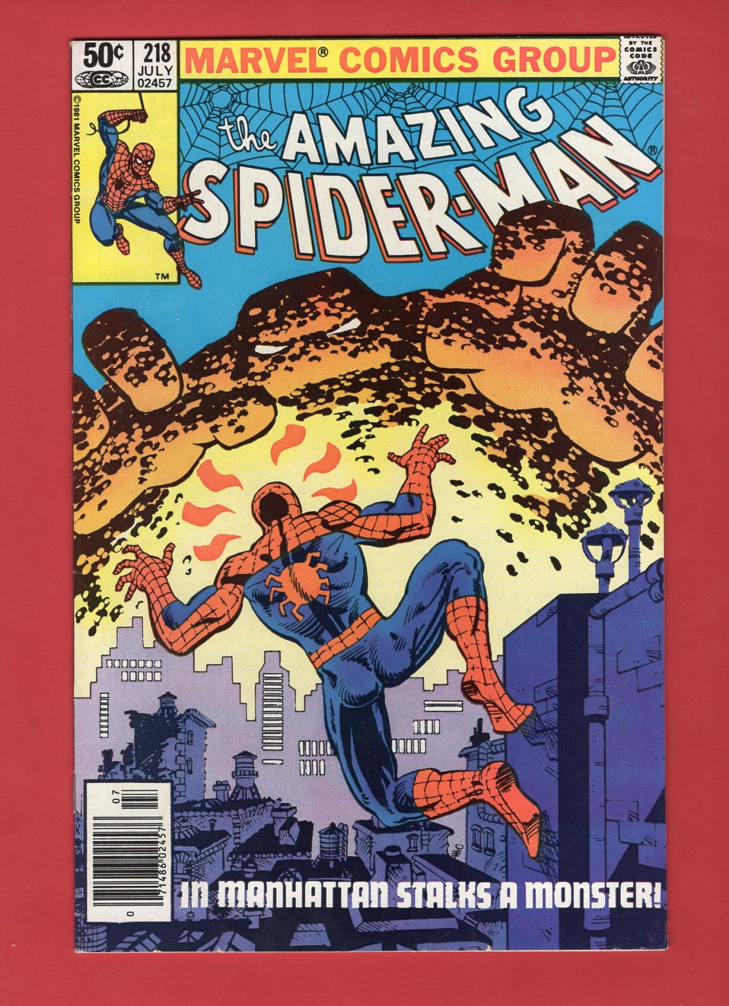 Amazing Spider-Man #218 (Jul 1981), 7.5 VF- Newsstand