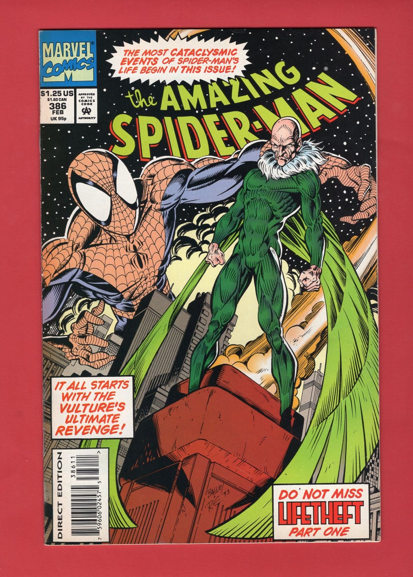 Amazing Spider-Man #386 (Feb 1994), 7.5 VF-