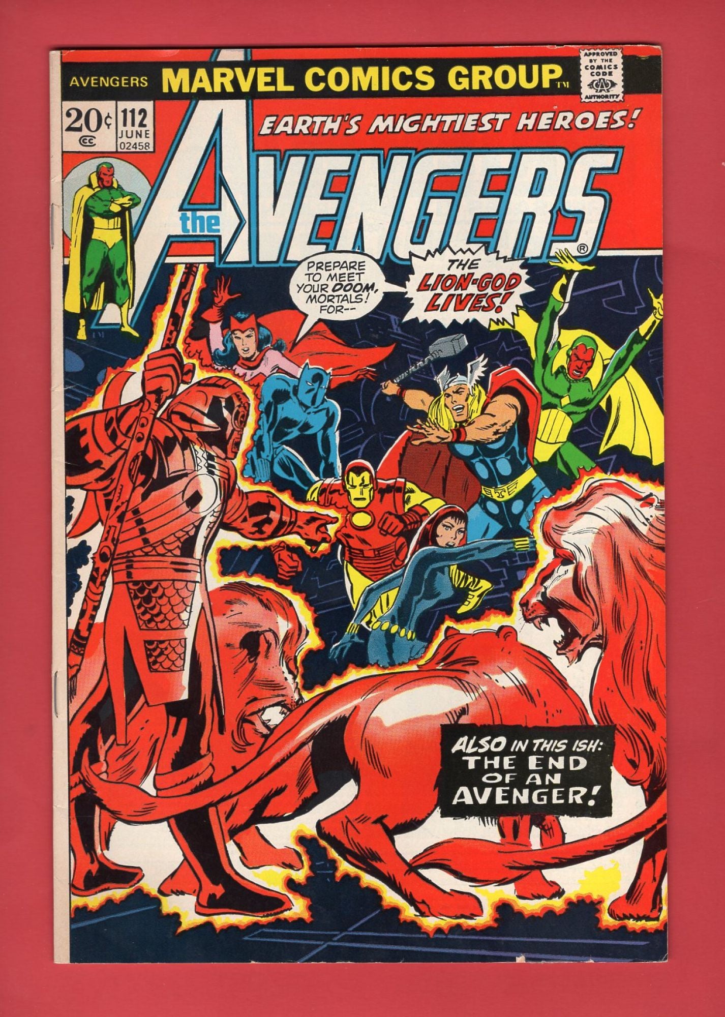 Avengers #112 (Jun 1973), 7.5 VF-