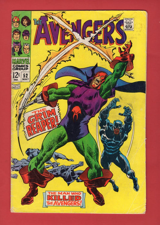Avengers #52 (May 1968), 3.5 VG-
