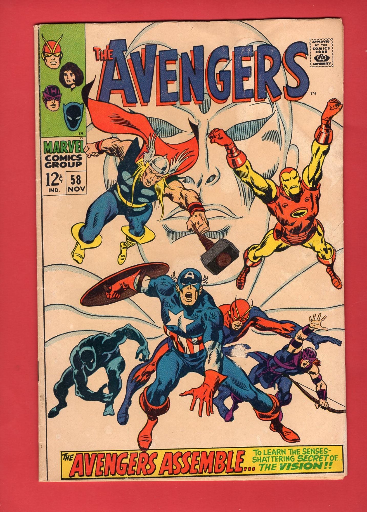 Avengers #58 (Nov 1968), 4.0 VG