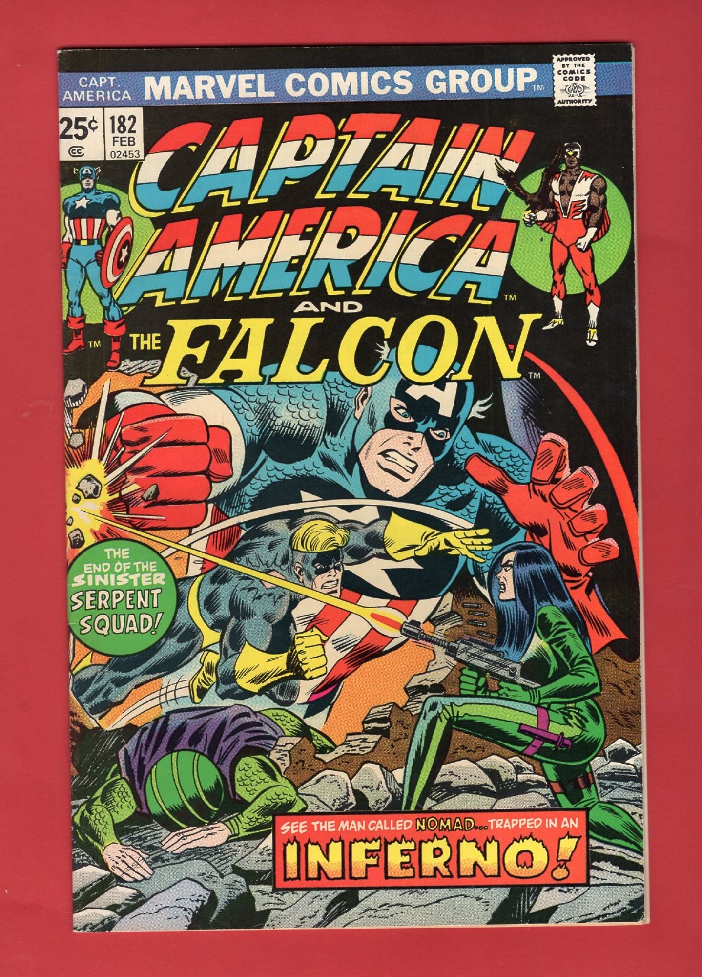 Captain America #182 (Feb 1975), 7.5 VF-