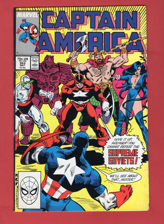 Captain America #353 (May 1989), 7.5 VF-