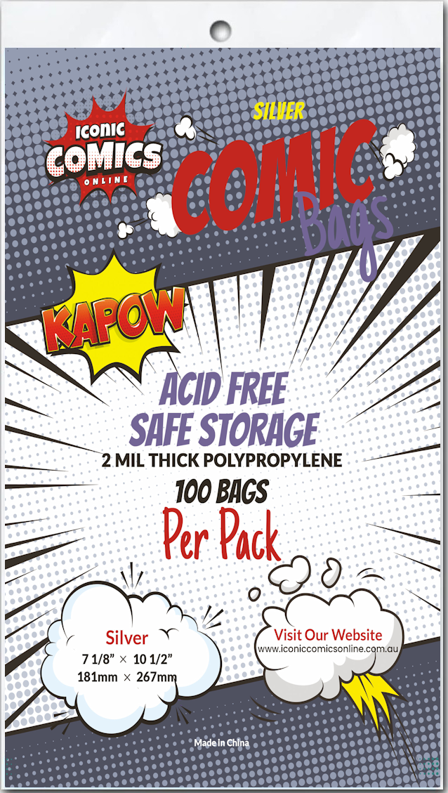 Iconic Comics Silver Comic Bags (Pack of 100)