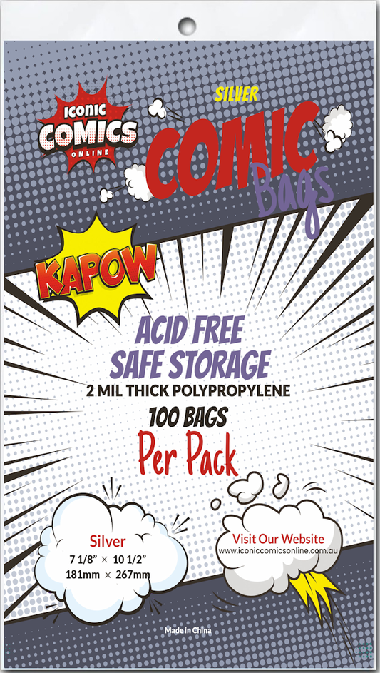 Iconic Comics Silver Comic Bags (Pack of 100)