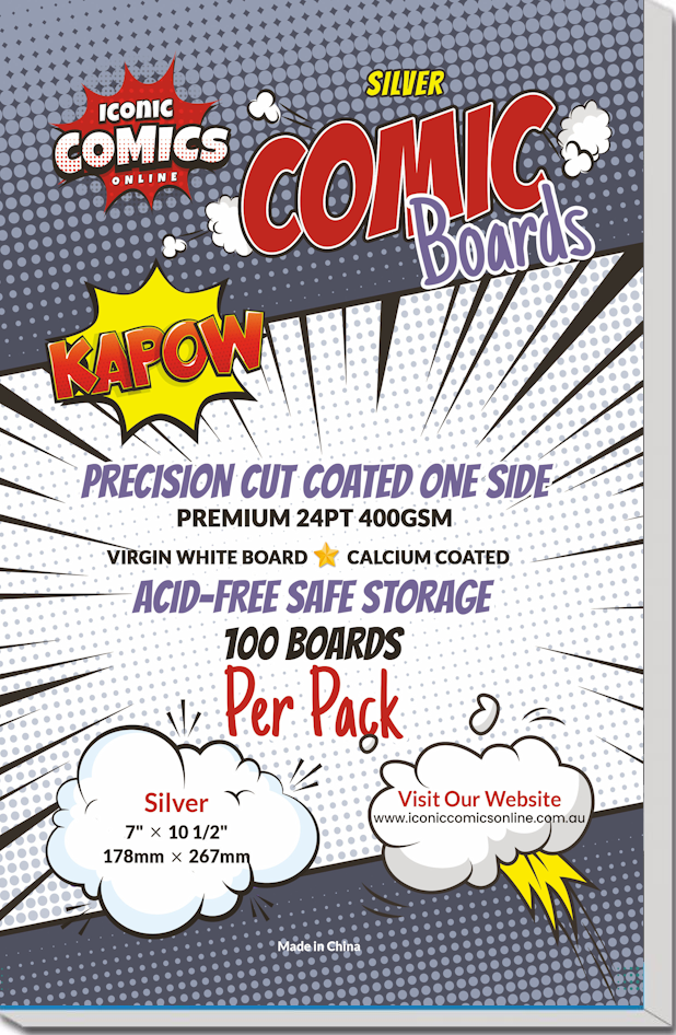 Iconic Comics Silver Backing Boards (Pack of 100)