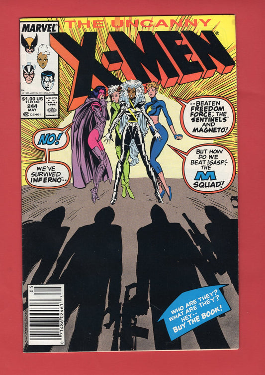 Uncanny X-Men #244 (May 1989), 8.0 VF Newsstand