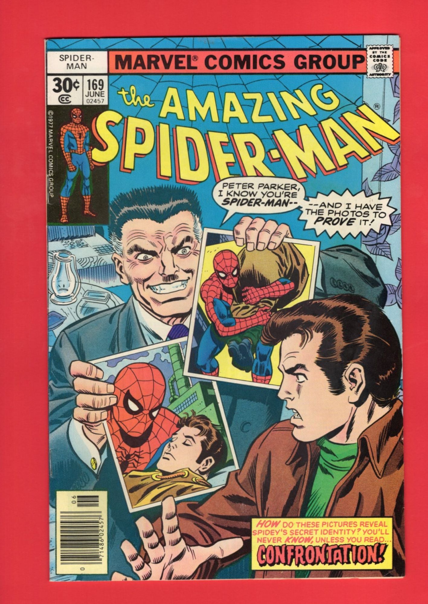 Amazing Spider-Man #169 (Jun 1977), 7.5 VF- Newsstand