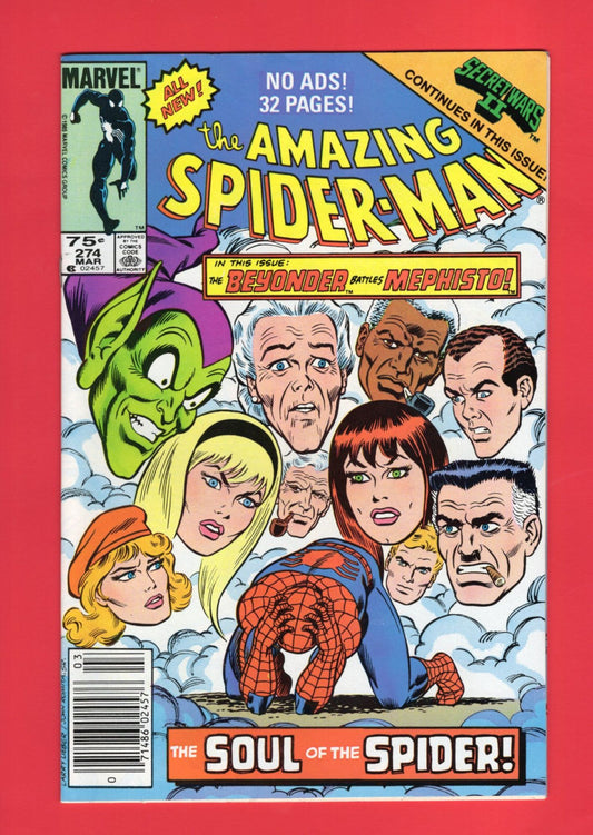Amazing Spider-Man #274 (Mar 1986), 9.2 NM- Newsstand