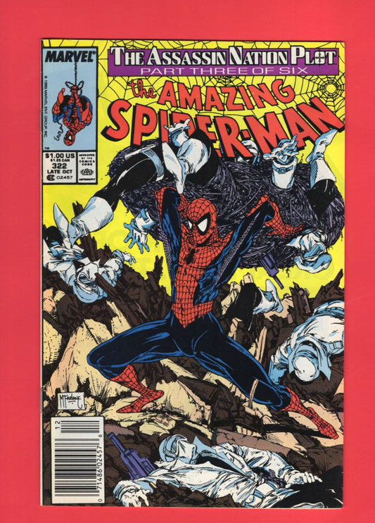 Amazing Spider-Man #322 (Oct 1989), 7.5 VF- Newsstand