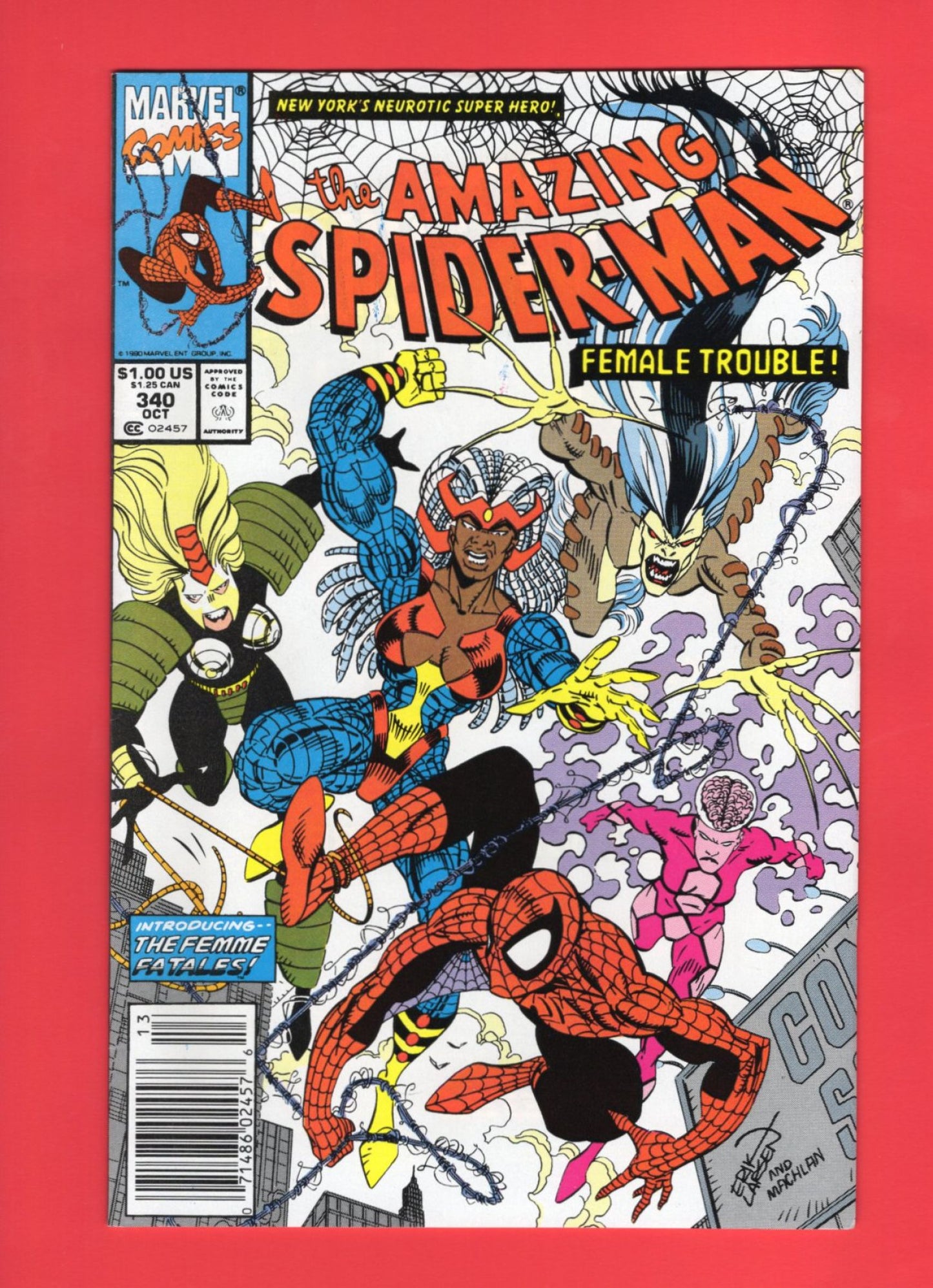 Amazing Spider-Man #340 (Oct 1990), 9.2 NM- Newsstand