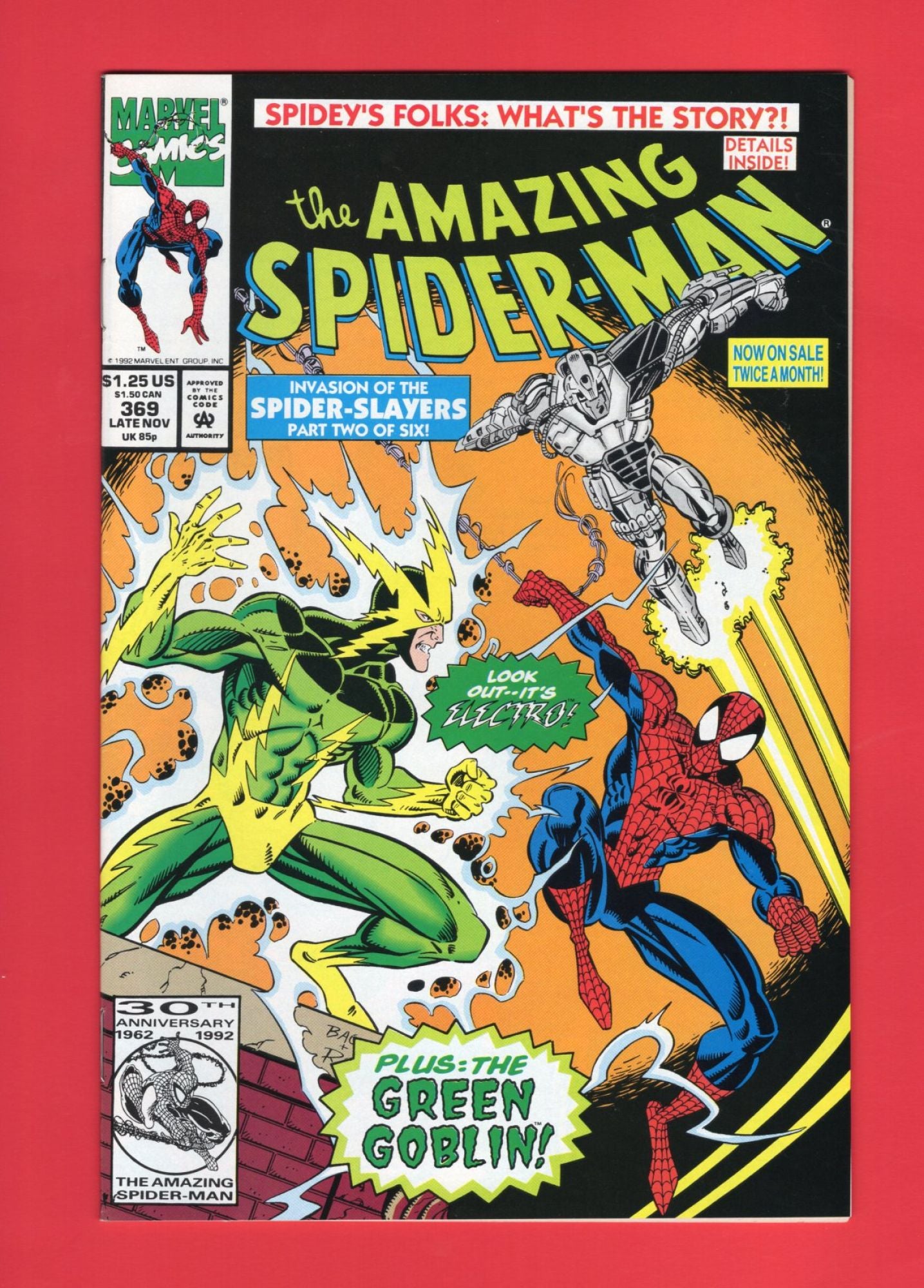 Amazing Spider-Man #369 (Nov 1992), 9.2 NM-