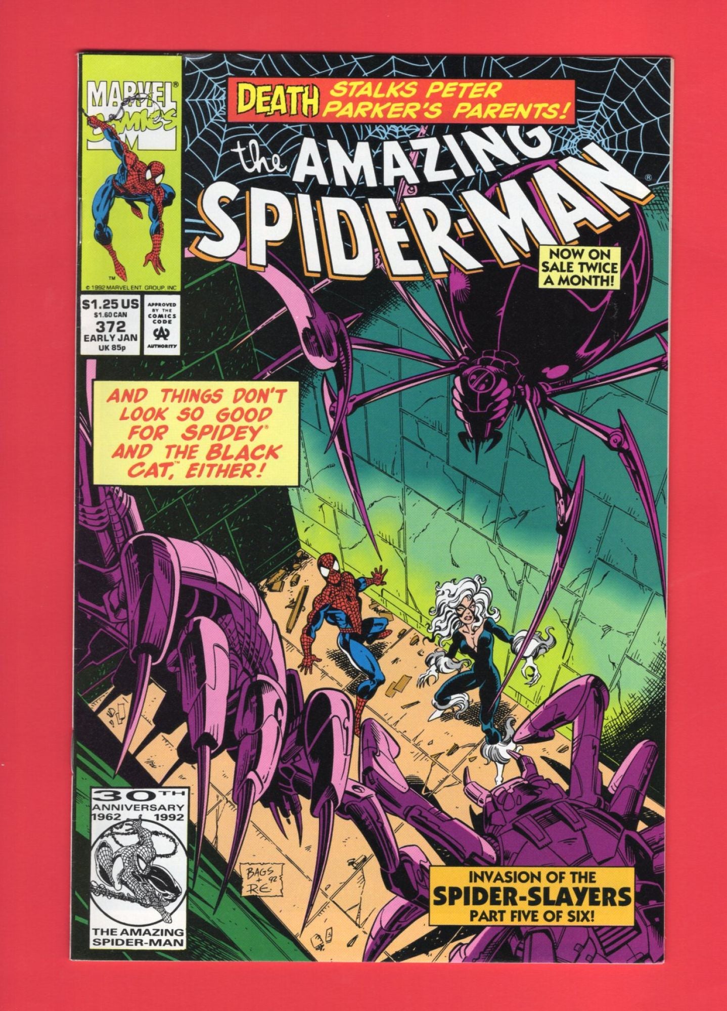 Amazing Spider-Man #372 (Jan 1993), 9.2 NM-
