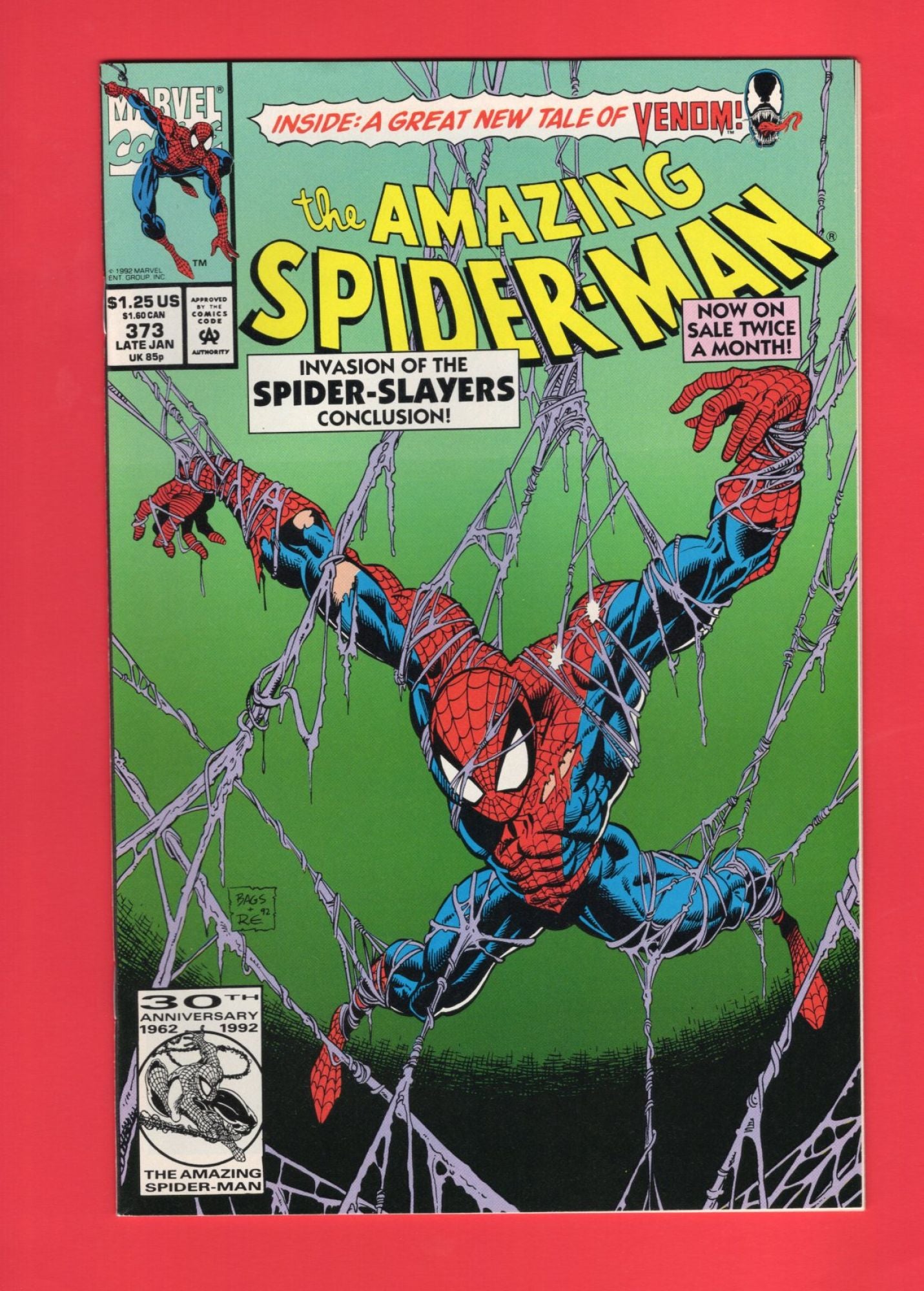 Amazing Spider-Man #373 (Jan 1993), 9.2 NM-