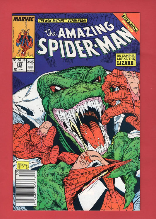Amazing Spider-Man #313 (Mar 1989), 8.0 VF Newsstand Mark Jewelers Insert