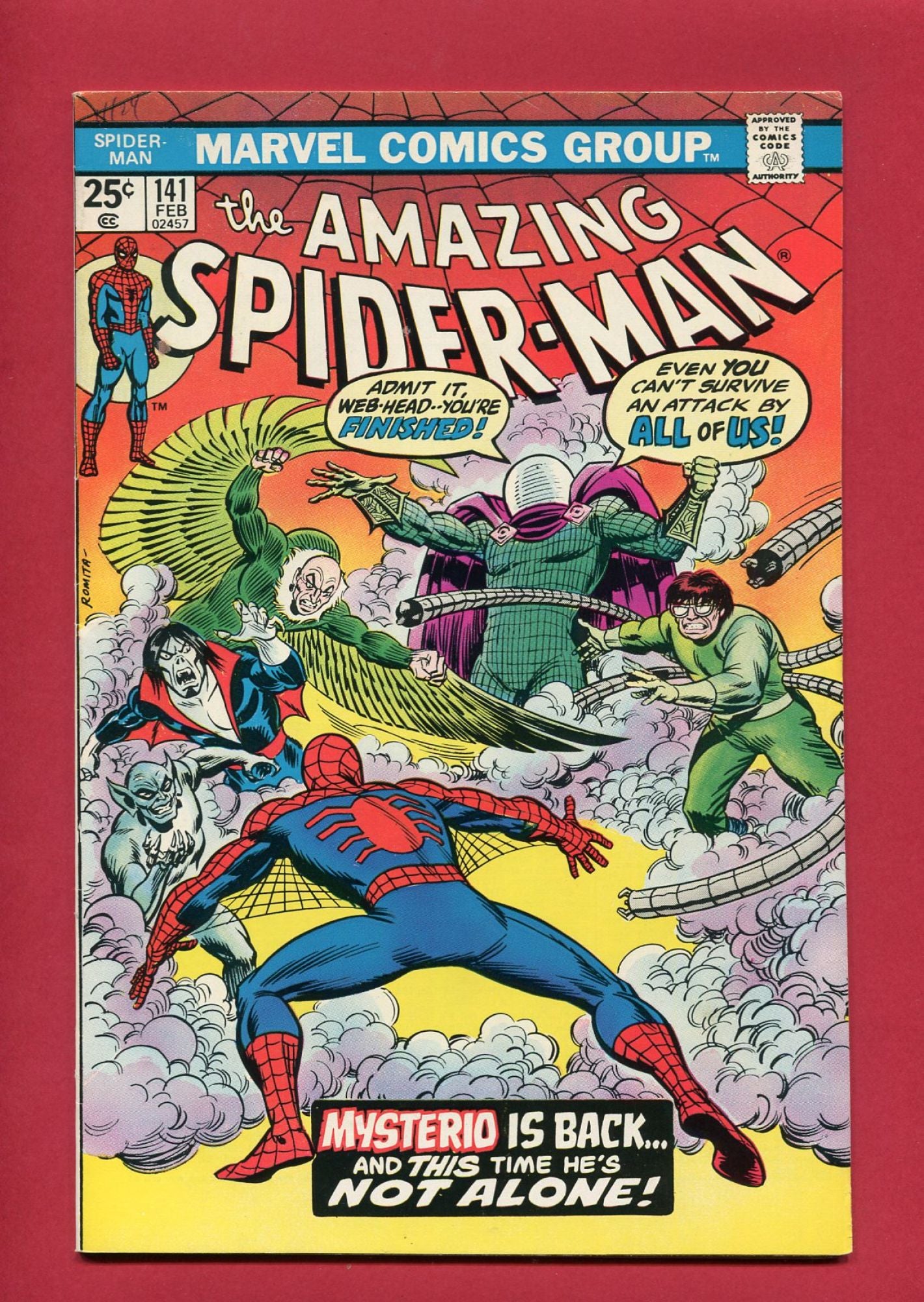 Amazing Spider-Man #141 (Feb 1975), 7.5 VF-