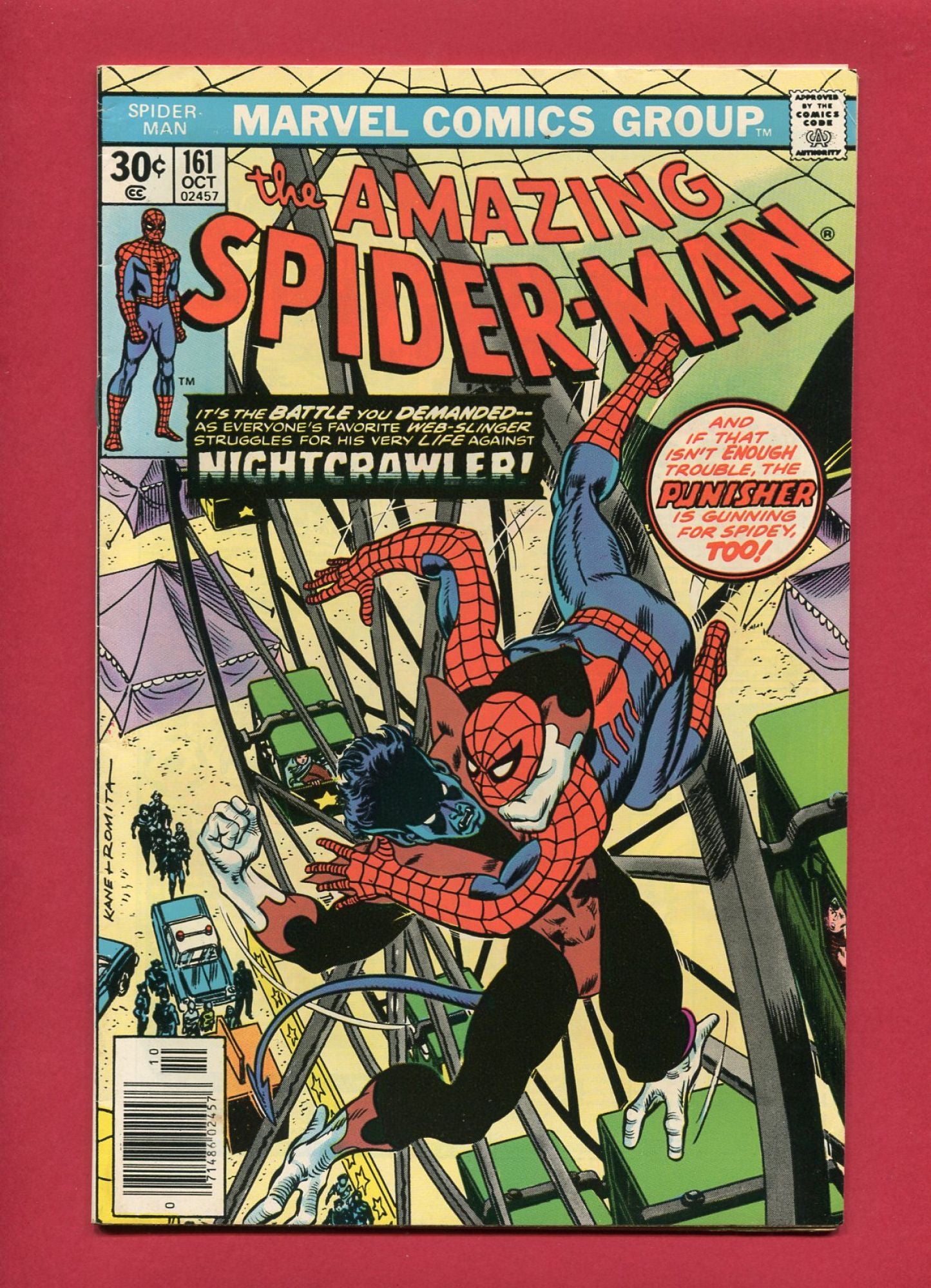 Amazing Spider-Man #161 (Oct 1976), 7.5 VF- Newsstand