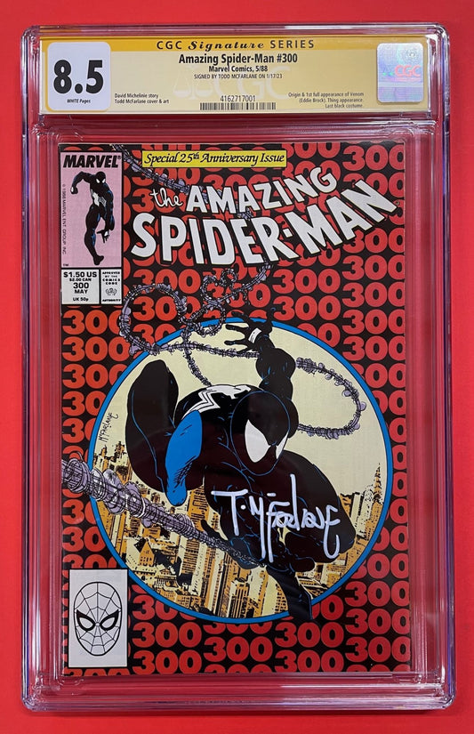 Amazing Spider-Man #300 (May 1988), 8.5 VF+, CGC Signed by Todd McFarlane