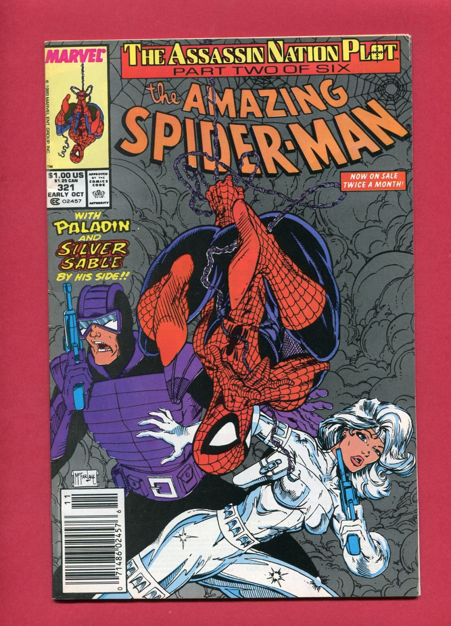 Amazing Spider-Man #321 (Oct 1989), 7.5 VF- Newssatnd