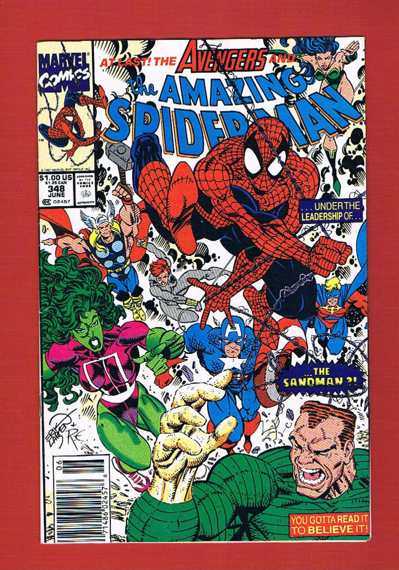 Amazing Spider-Man #348 (Jun 1991), 5.0 VG/FN Newsstand