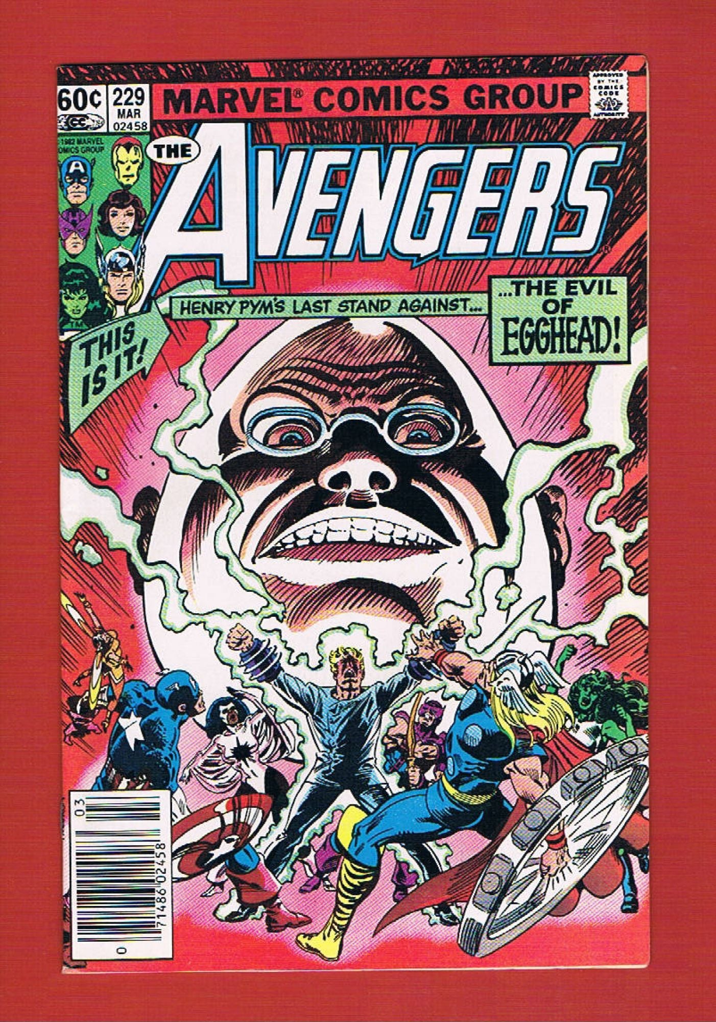 Avengers #229 (Mar 1983), 8.5 VF+ Newsstand
