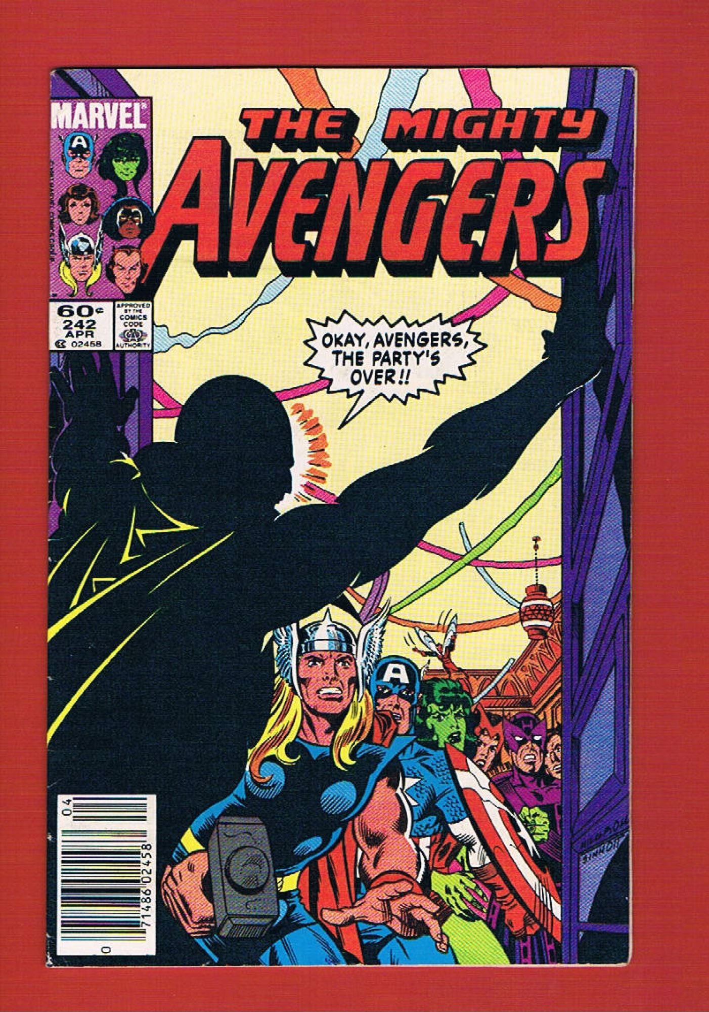 Avengers #242 (Apr 1984), 8.0 VF Newsstand