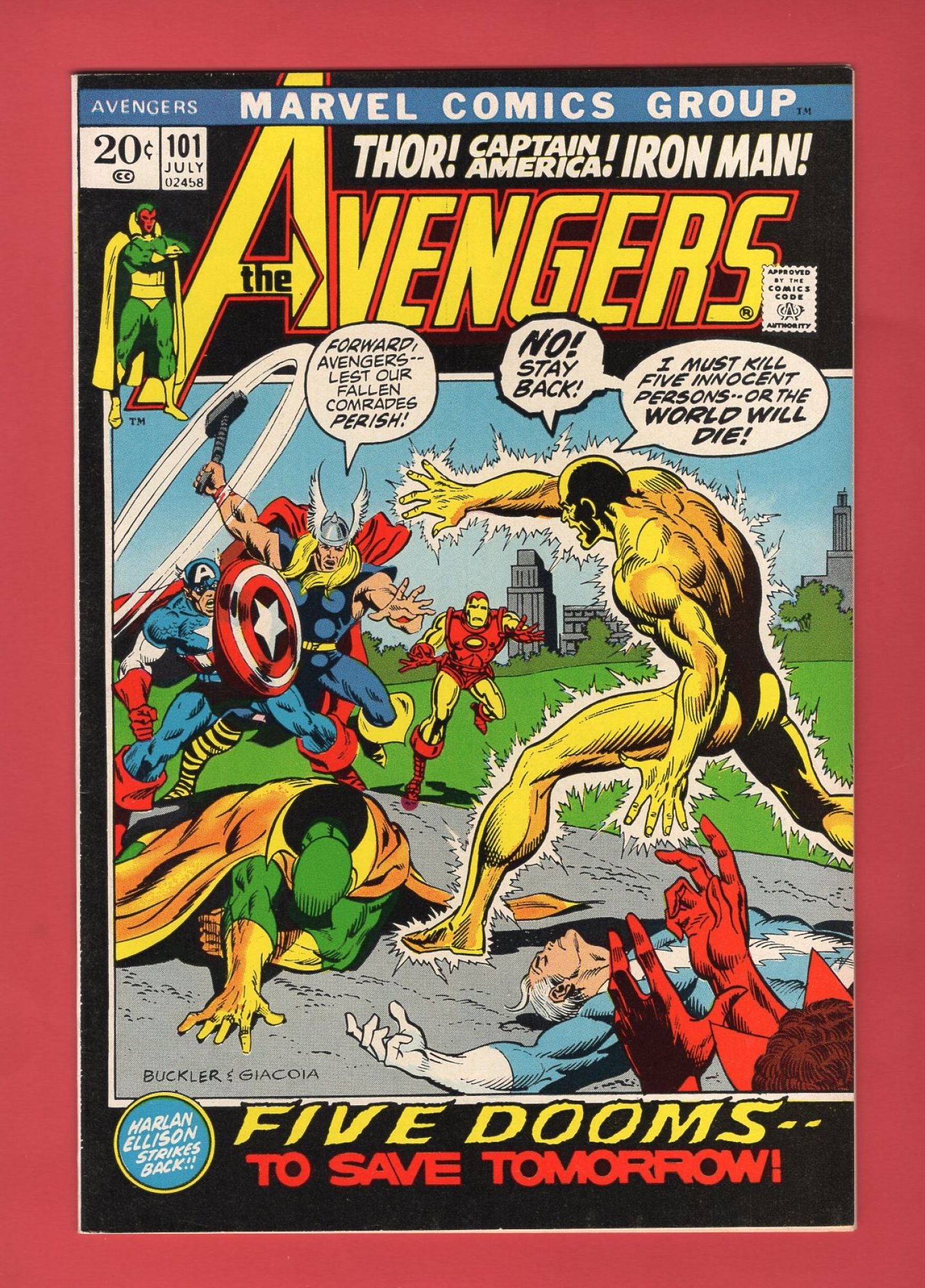 Avengers #101 (Jul 1972), 8.5 VF+