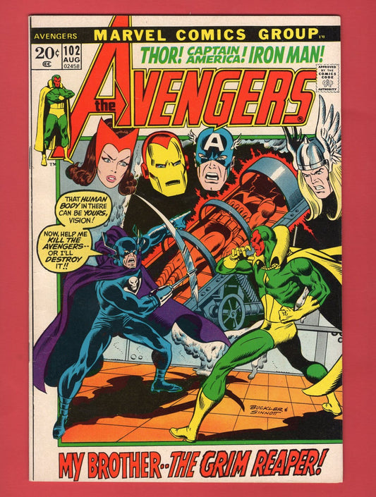 Avengers #102 (Aug 1972), 6.5 FN+