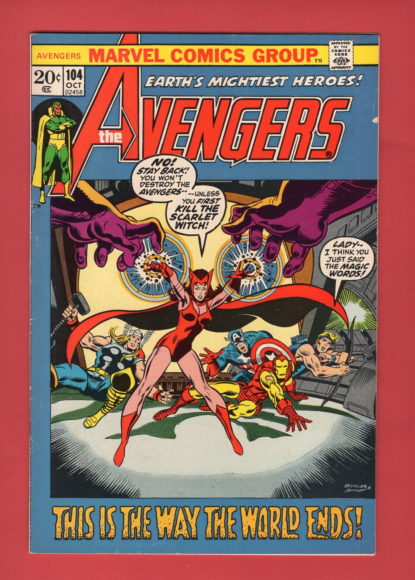 Avengers #104 (Oct 1972), 6.0 FN