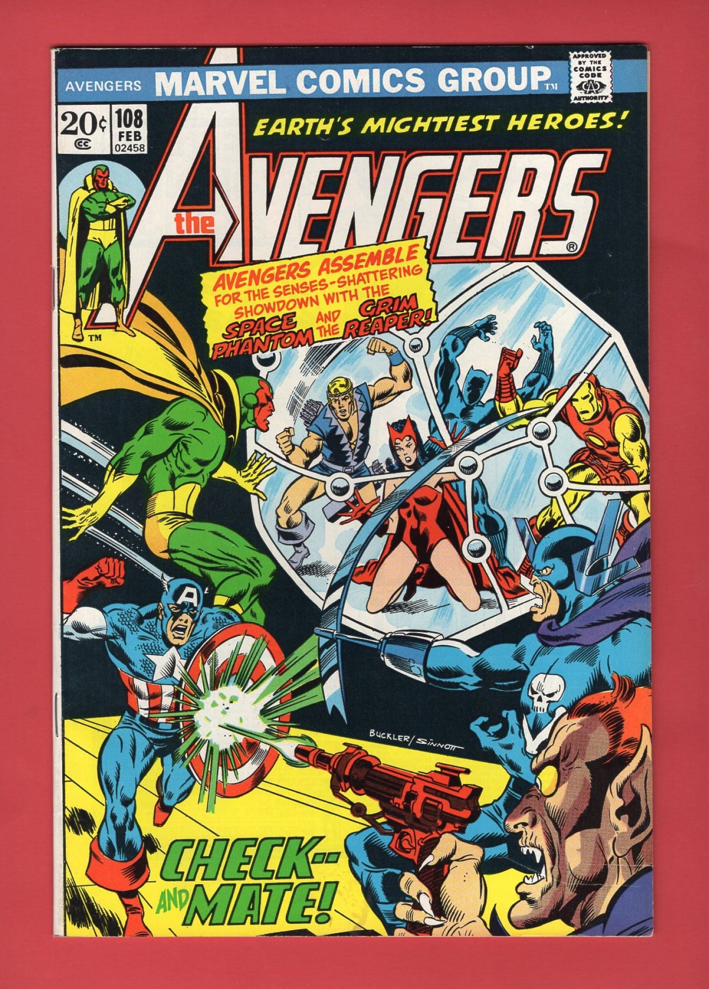 Avengers #108 (Feb 1973), 8.0 VF