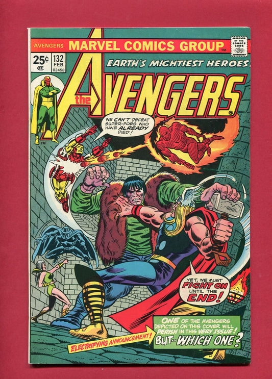 Avengers #132 (Feb 1975), 8.5 VF+