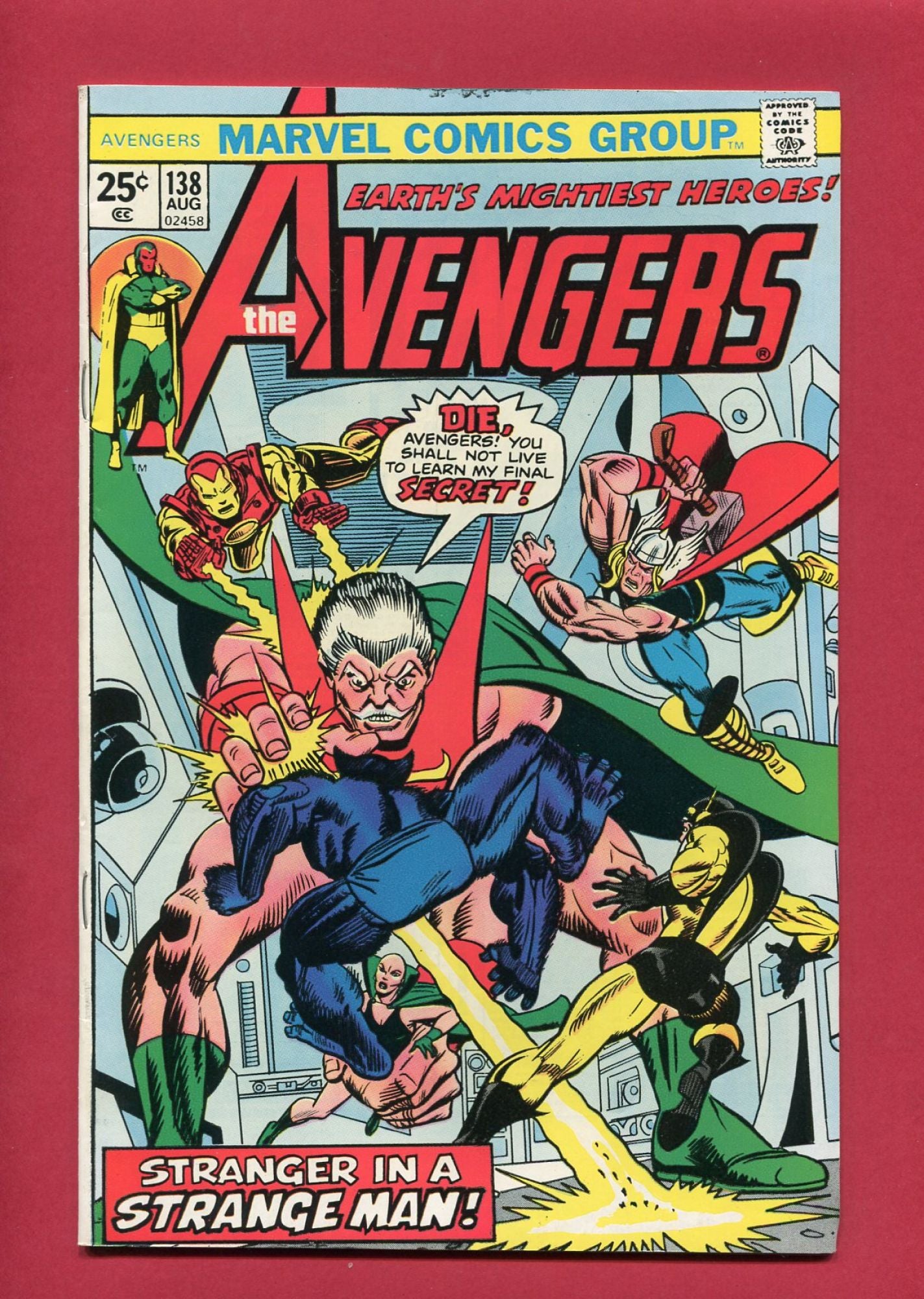 Avengers #138 (Aug 1975), 8.5 VF+
