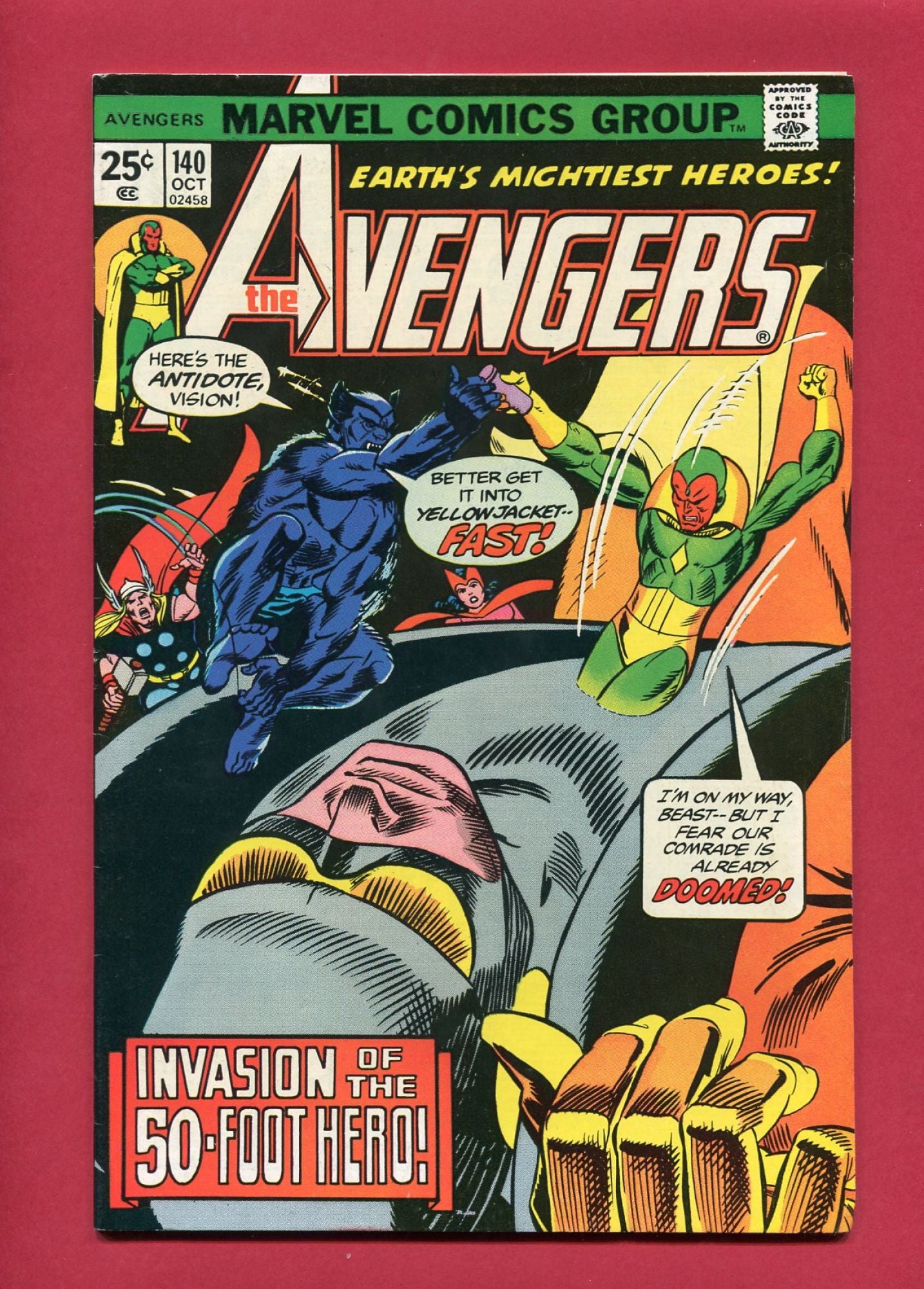 Avengers #140 (Oct 1975), 8.0 VF