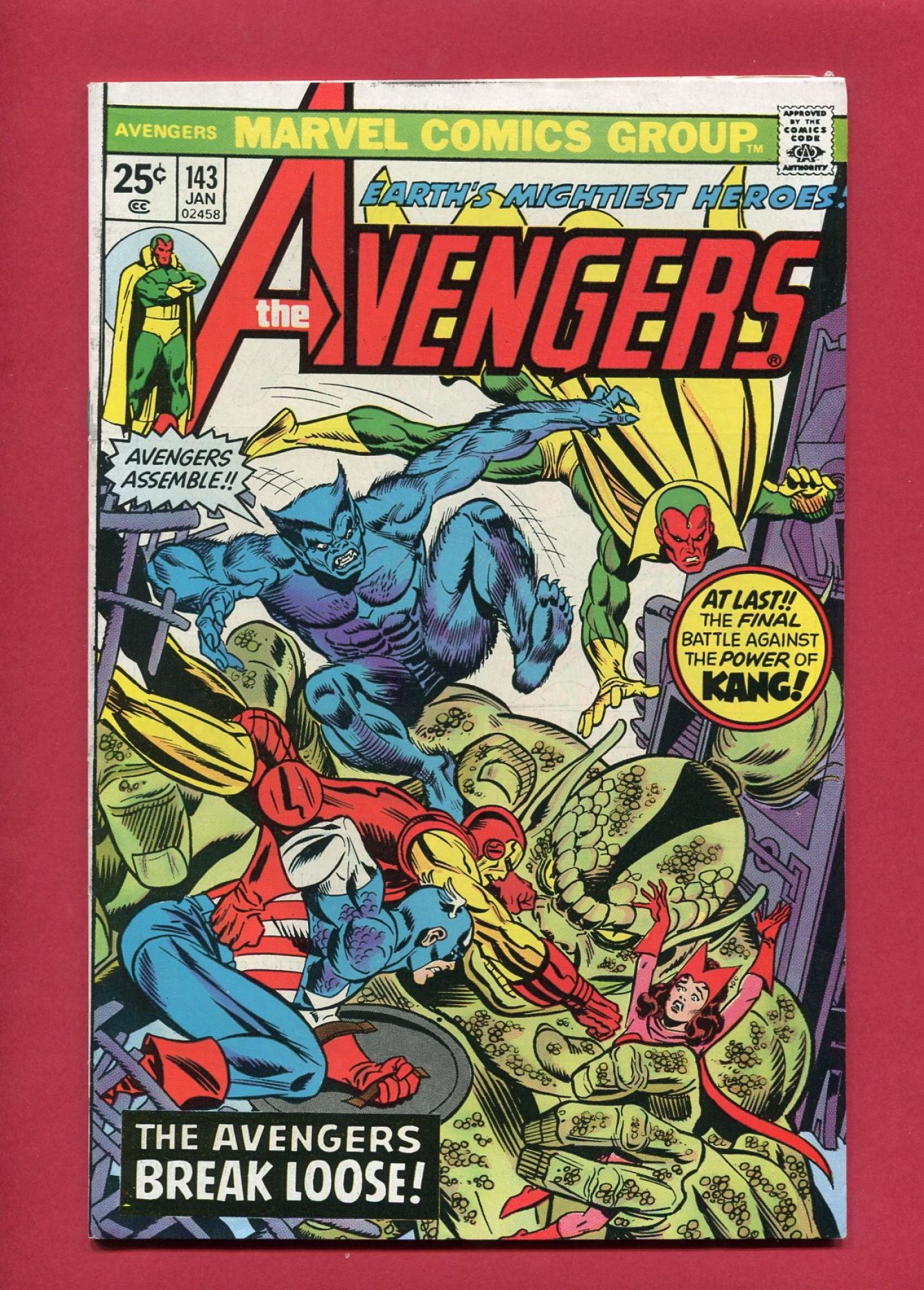 Avengers #143 (Jan 1976), 8.5 VF+