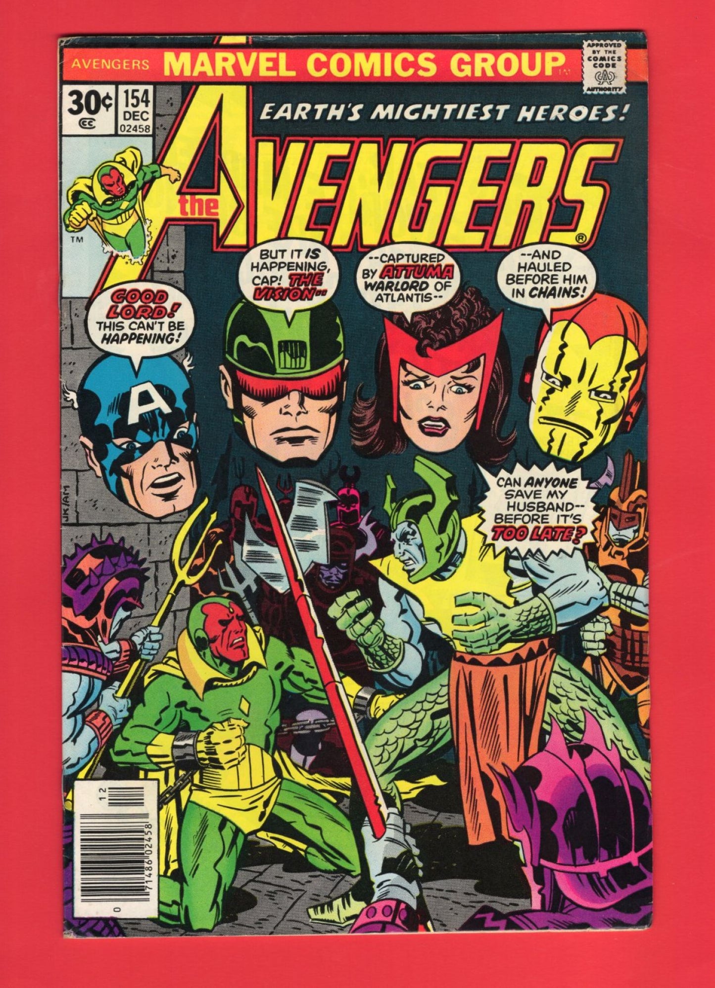 Avengers #154 (Dec 1976), 7.5 VF- Newsstand