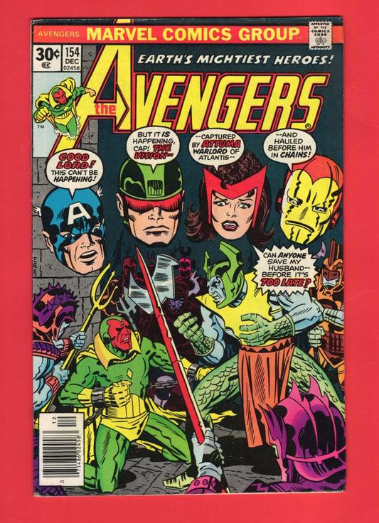 Avengers #154 (Dec 1976), 7.5 VF- Newsstand