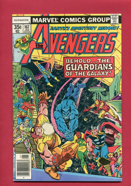 Avengers #167 (Jan 1978), 8.0 VF Newsstand