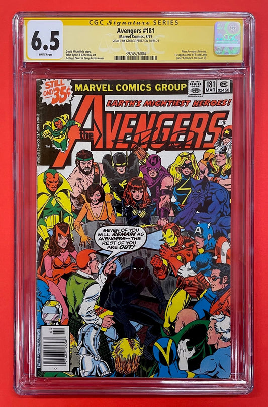 Avengers #181 (Mar 1979), 6.5 FN+ CGC Signed George Perez