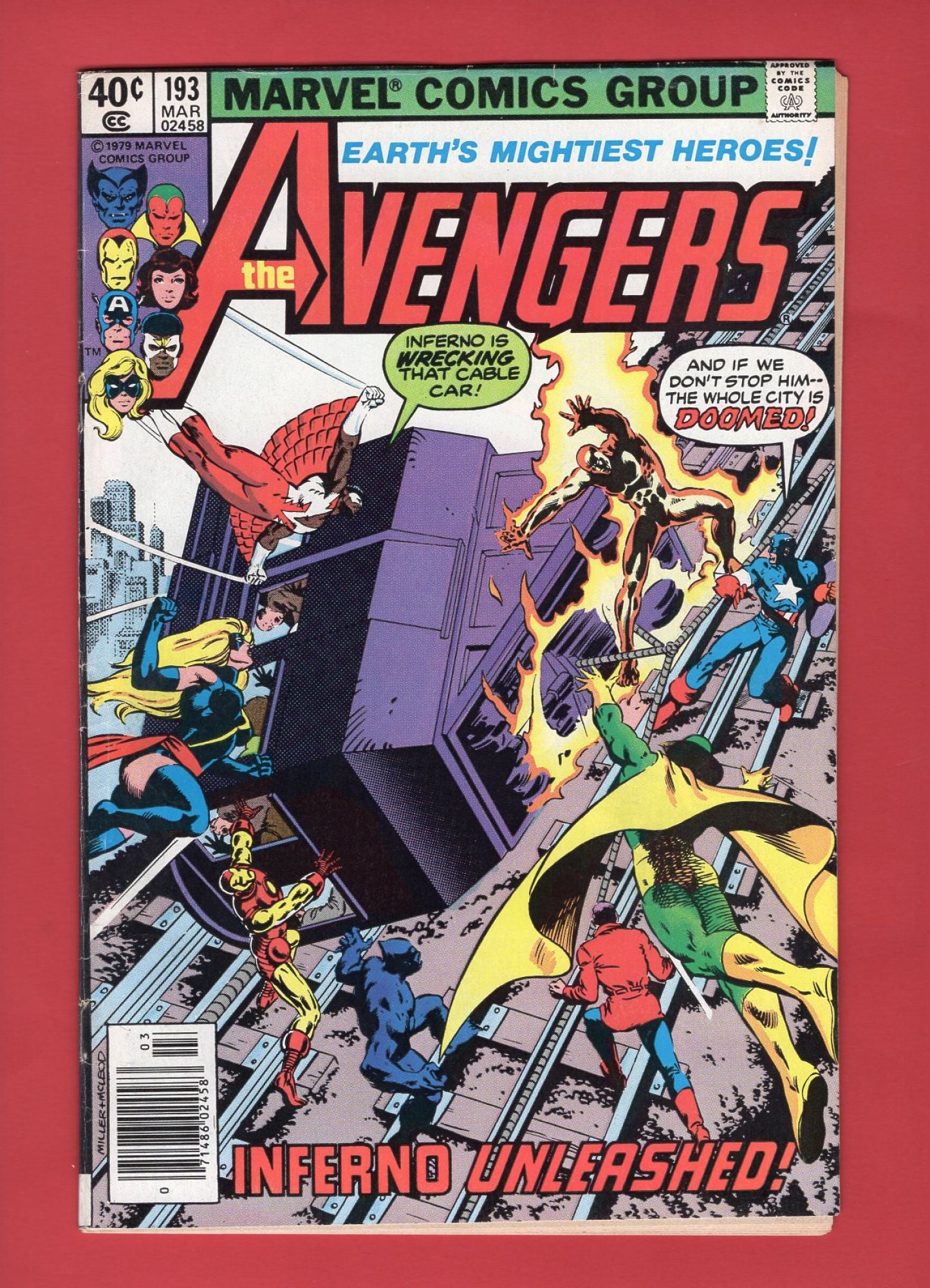Avengers #193 (Mar 1980), 5.5 FN- Newsstand