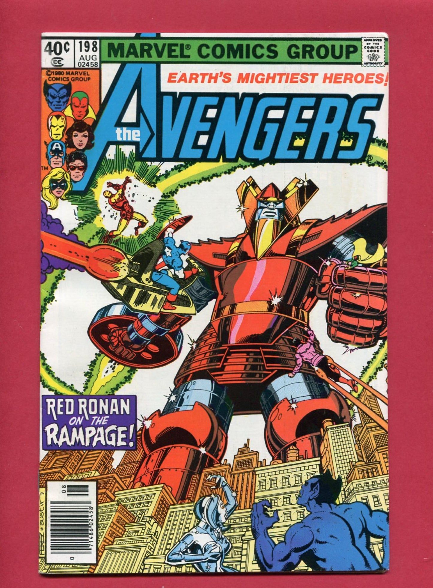 Avengers #198 (Aug 1980), 7.5 VF- Newsstand