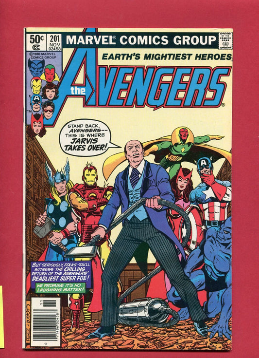 Avengers #201 (Nov 1980), 8.5 VF+ Newsstand
