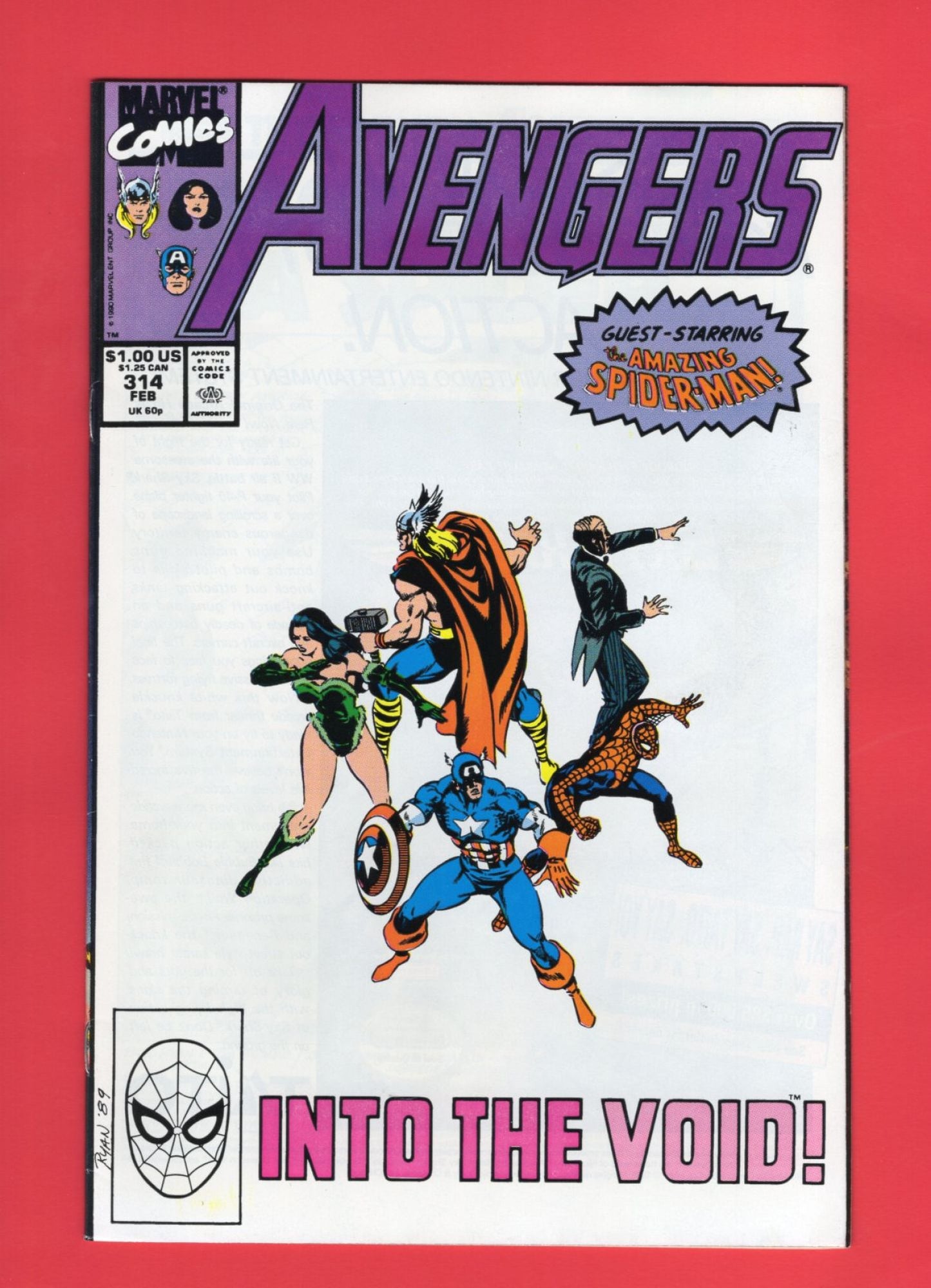 Avengers #314 (Feb 1990), 9.2 NM-