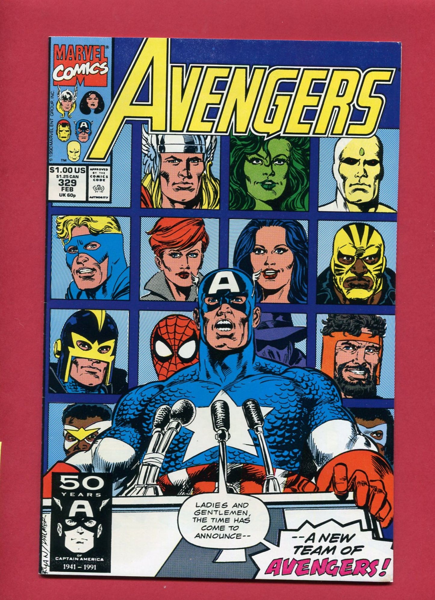 Avengers #329 (Feb 1991), 8.0 VF