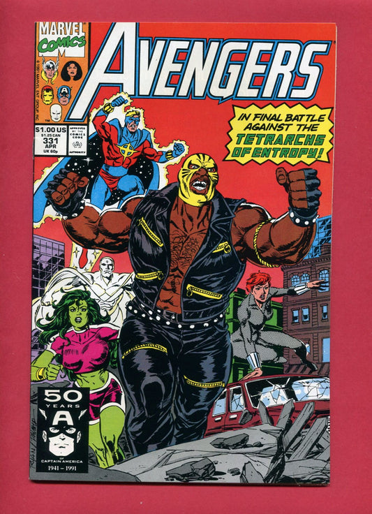 Avengers #331 (Apr 1991), 8.5 VF+
