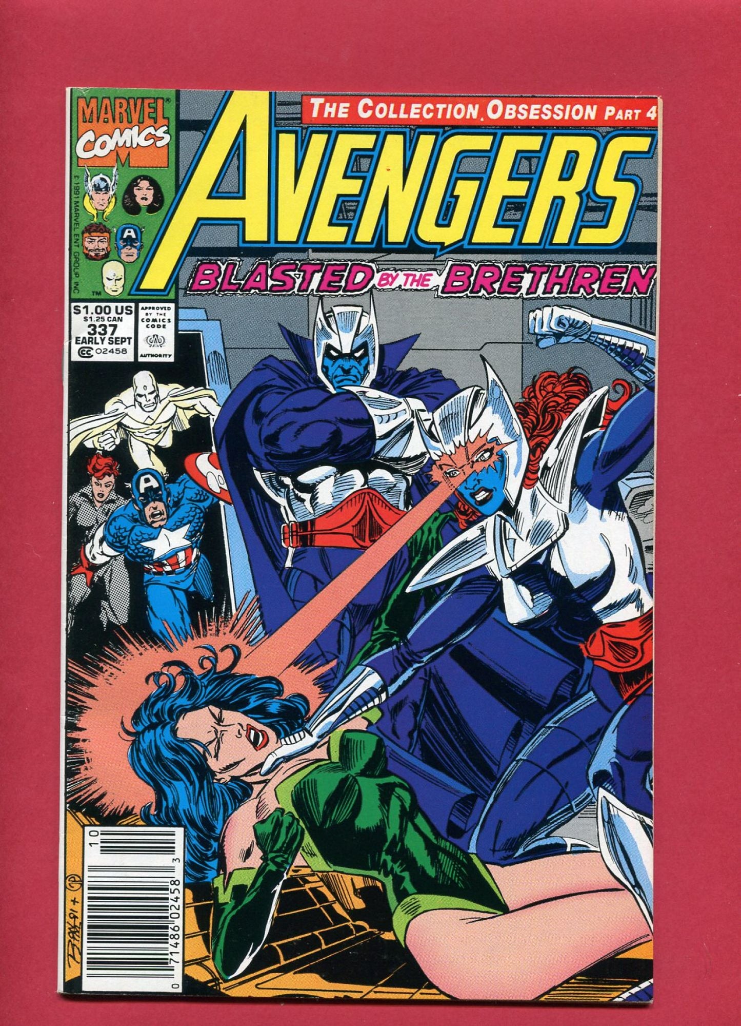 Avengers #337 (Sep 1991), 9.2 NM- Newsstand