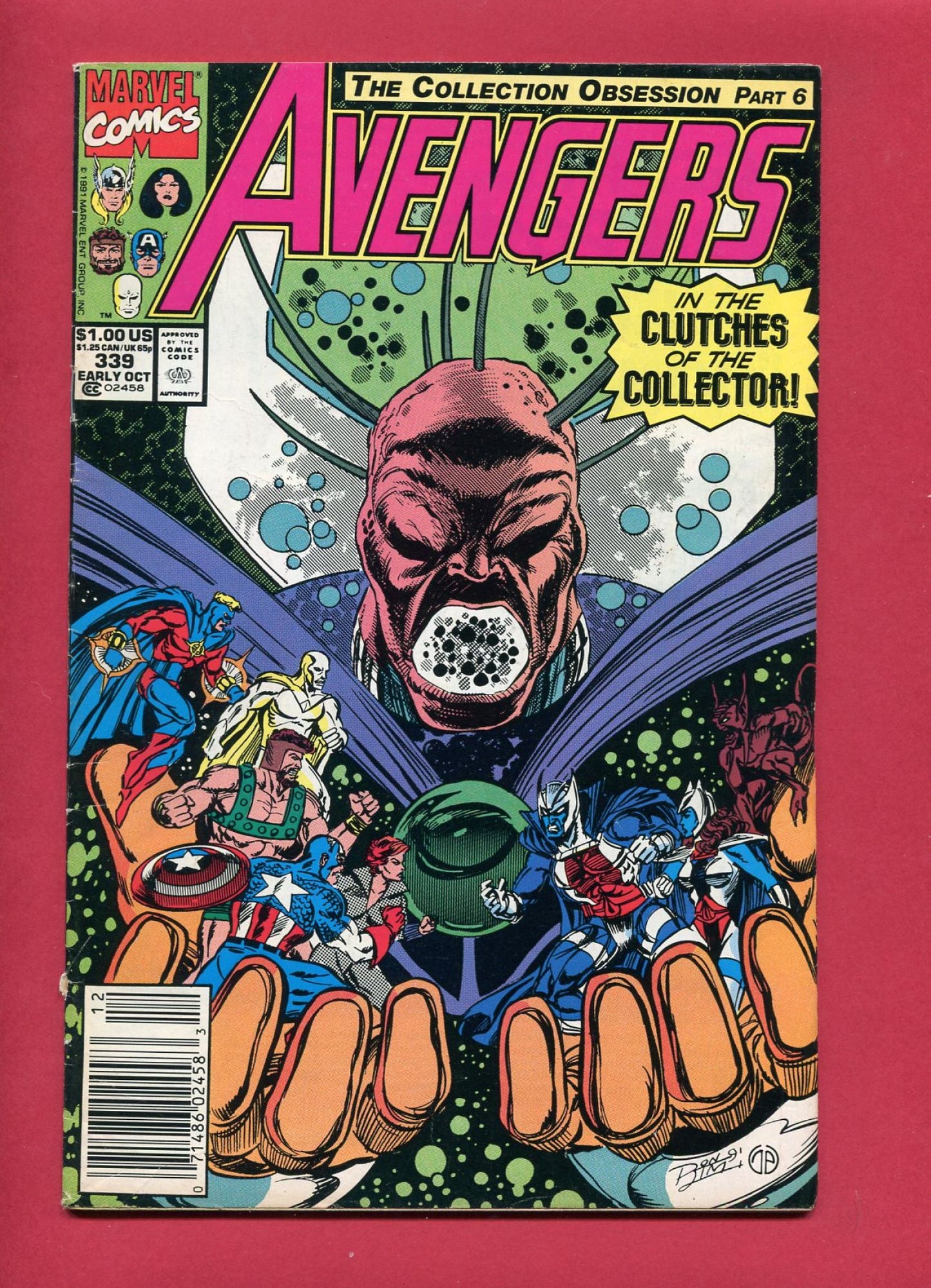Avengers #339 (Oct 1991), 6.0 FN Newsstand
